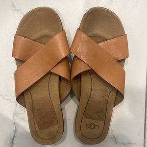 UGG criss-cross leather sandal - size 7.5
